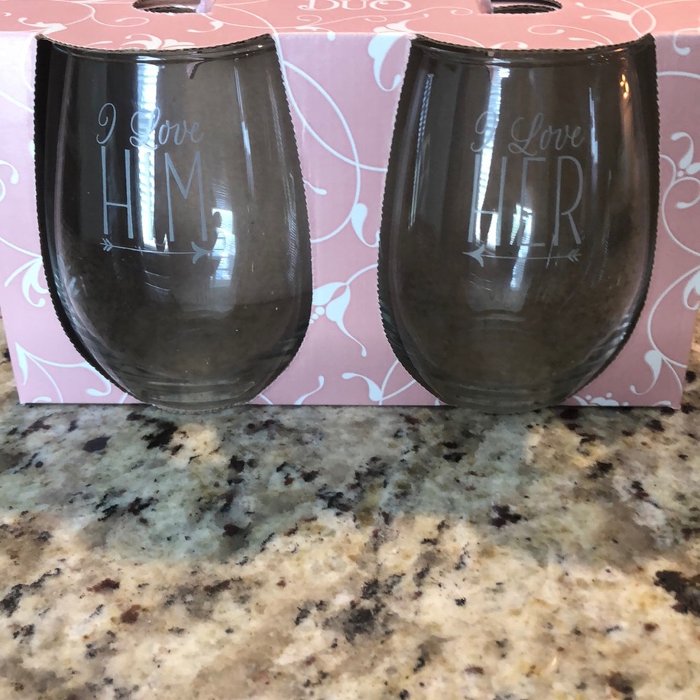 Stemless wine glass set